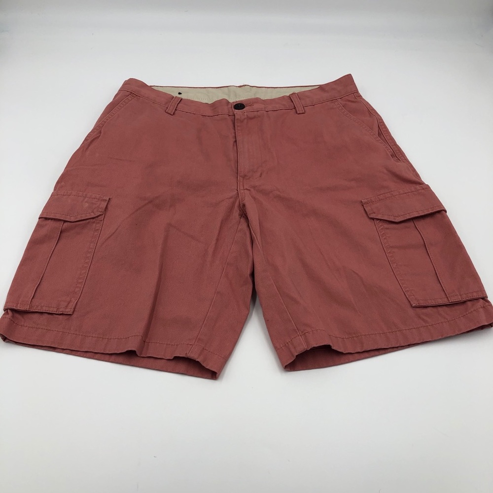 Cotton Cargo Shorts-Salmon color